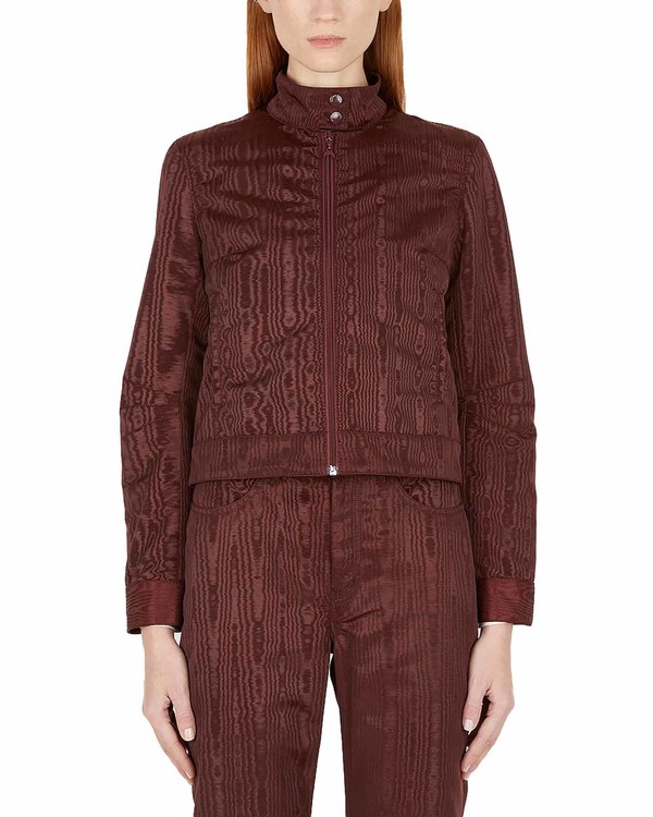 Marine Serre Boxy Moire Track Jacket - Brown | Garmentory