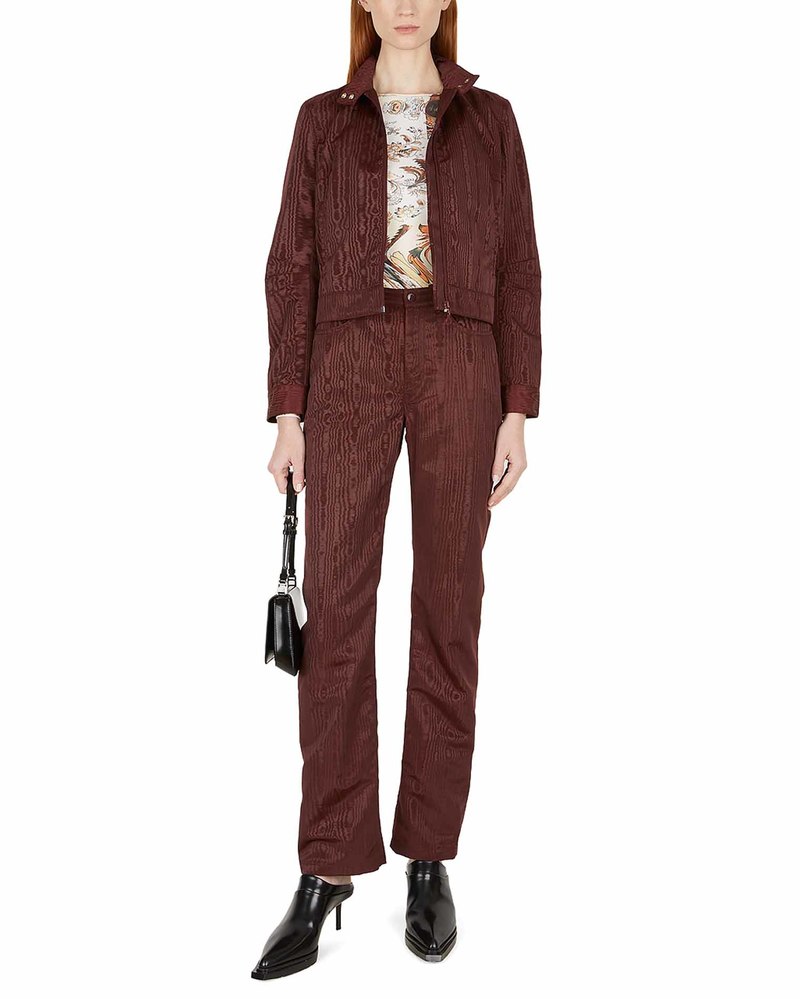 Marine Serre Boxy Moire Track Jacket - Brown | Garmentory