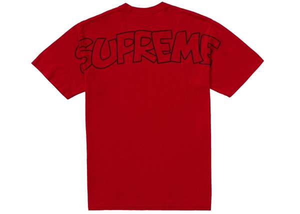 supreme smurfs tee red