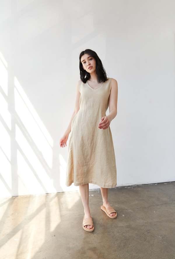 It Is Well L.A. Linen Tie Dress | Garmentory
