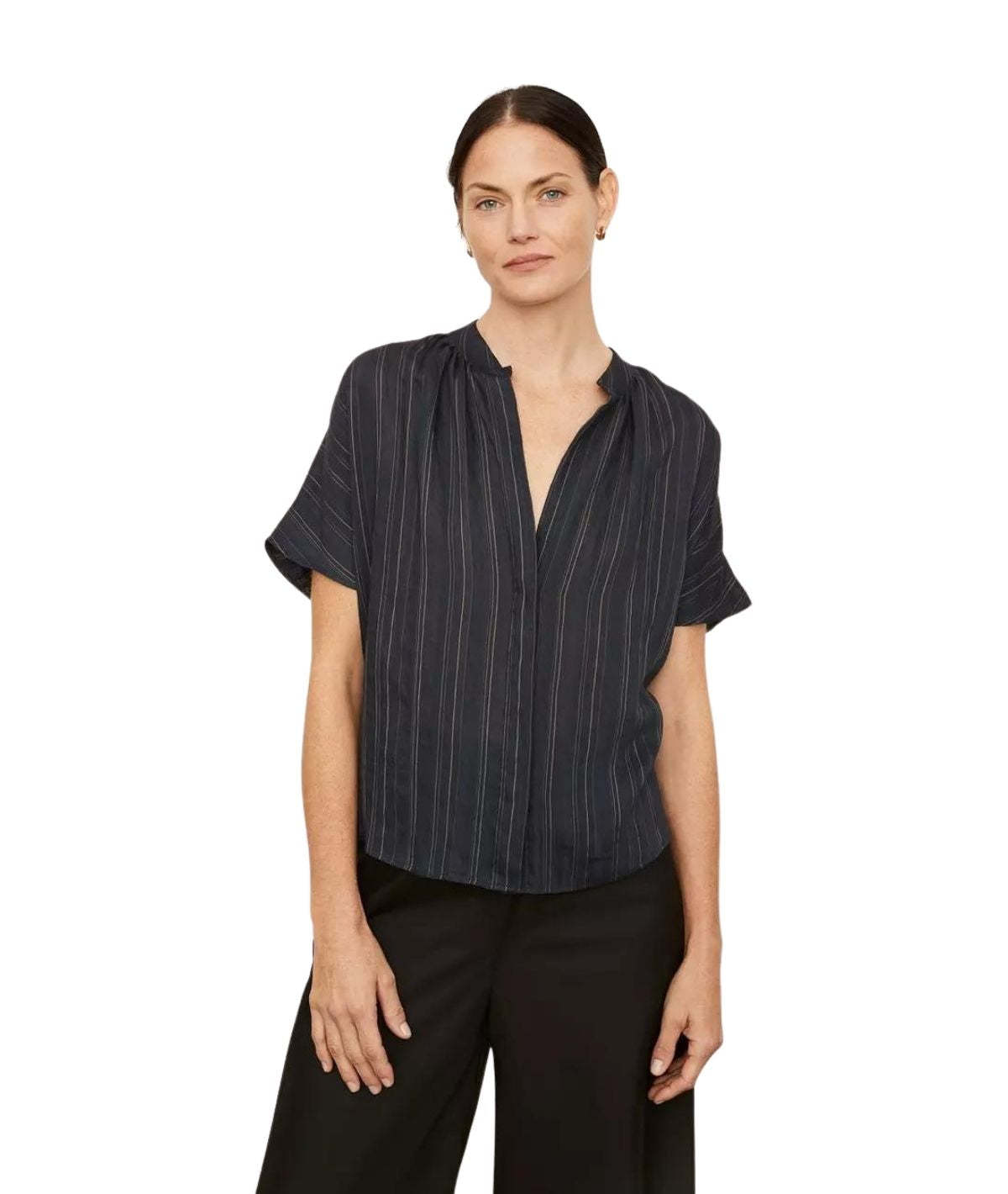 deres デレス　cotton drape blouse deres デレス cotton drape blouse 黒