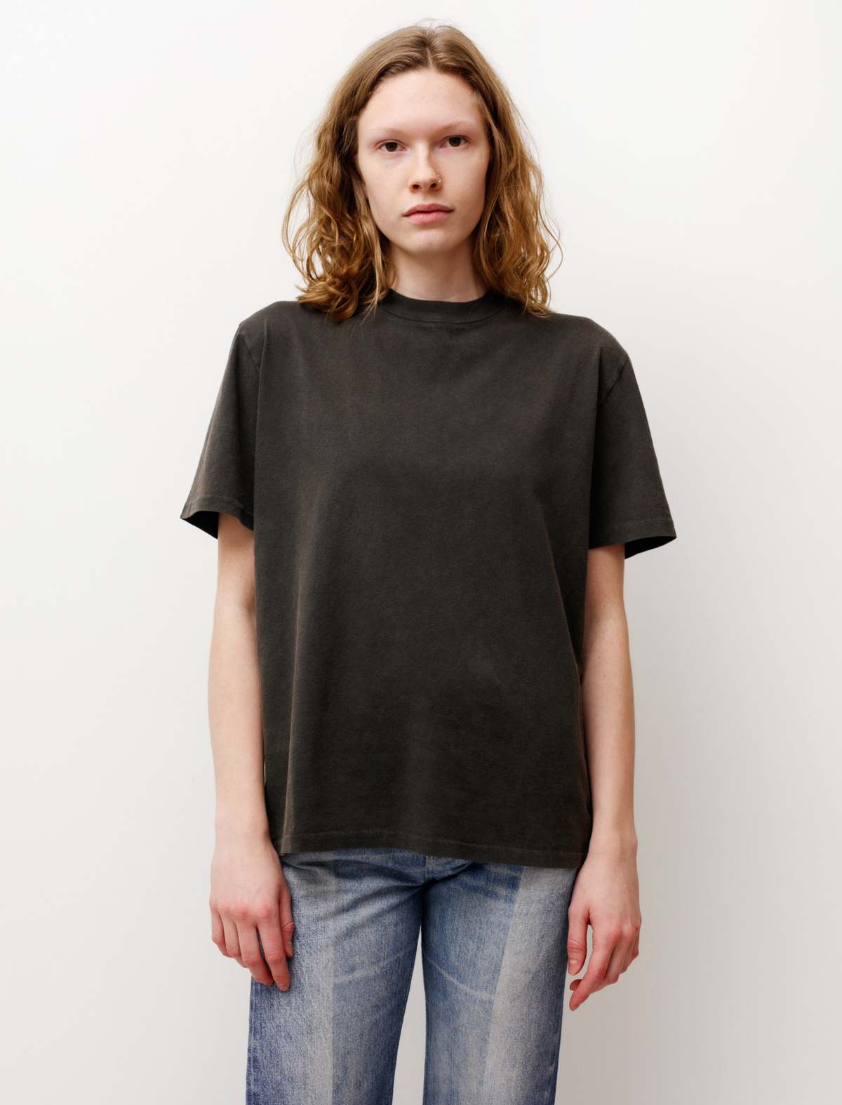 Our Legacy Box T-Shirt Army Jersey Sulphur - Black | Garmentory