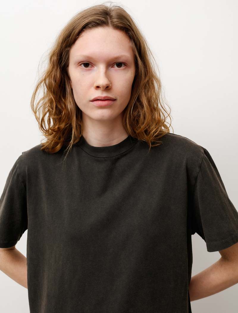 Our Legacy Box T-Shirt Army Jersey Sulphur - Black | Garmentory