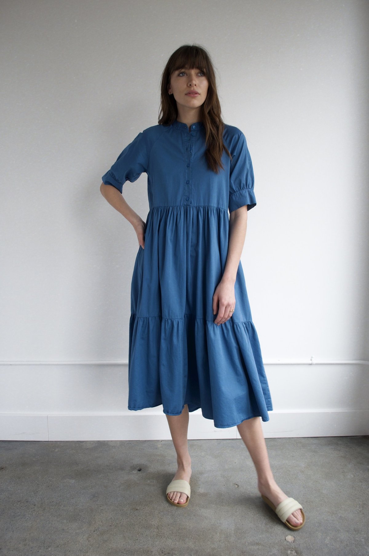 ali tiered midi dress Under The Sea Midi Dress Blue