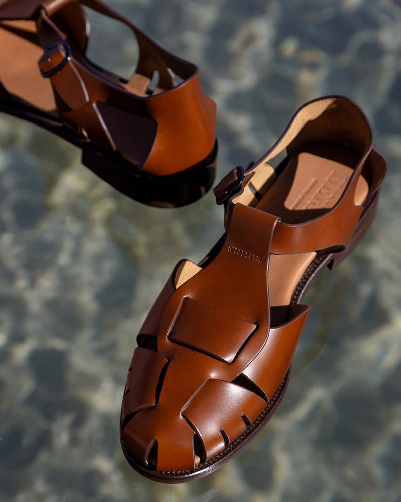 ◆HEREU◆ Pesca Cut Out Sandals Tan WFS21PESC002 WFS21PESC00 PESCA - FOR ALL - Fisherman Sandal – Hereu Studio