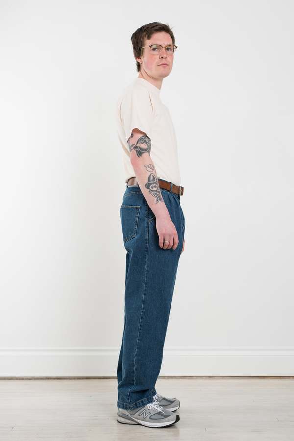 メンズ mfpen エムエフペン Regular Jeans (Washed Blue)