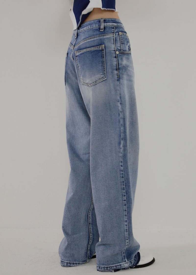 W A N T S Low Rise Baggy Jeans - blue