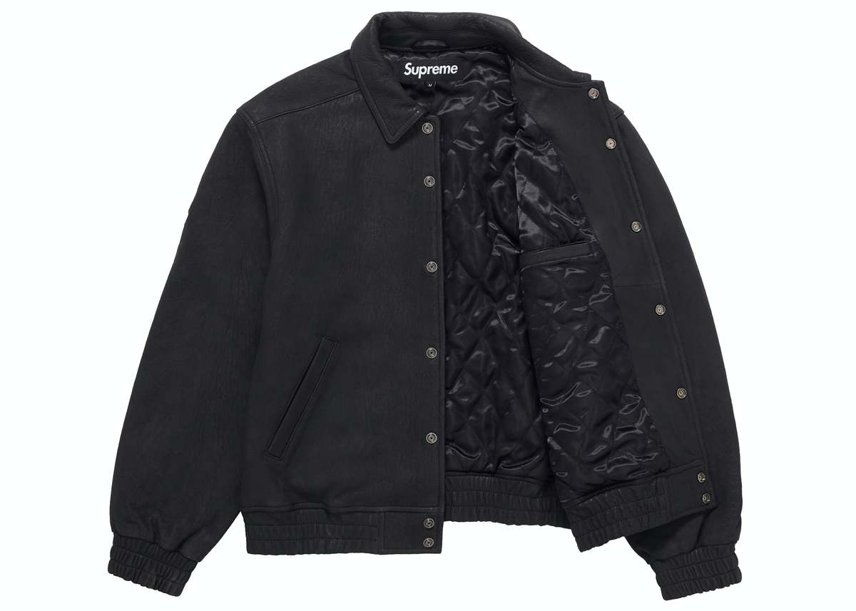 Supreme Pebbled Leather Varsity Jacket シュプリーム レザー Supreme