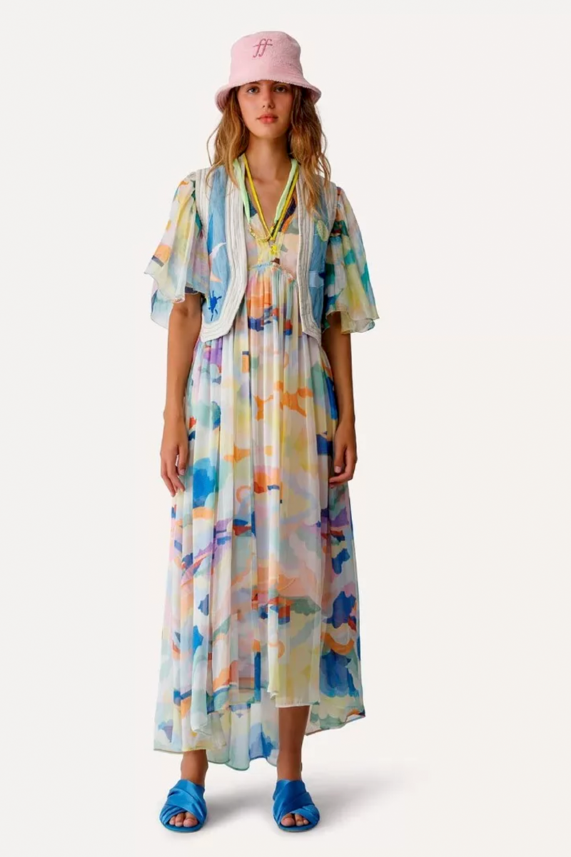 forte forte dress silk Forte Forte Silk Crossed Dress Clorofilla