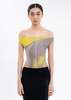 Oude Waag Yellow And Grey Square Shoulder Bodysuit - Thumbnail 1