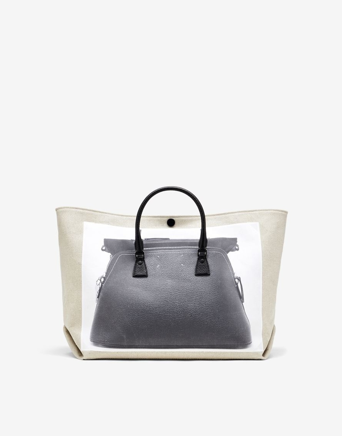 Maison Margiela Tromp LOeil Large Canvas Tote - Print | Garmentory