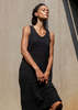 Black Crane Tank Dress - Black - Thumbnail 1
