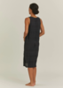 Black Crane Tank Dress - Black - Thumbnail 4