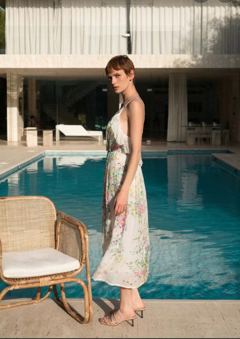 Sabina Musayev Farfalla Dress - White Floral | Garmentory