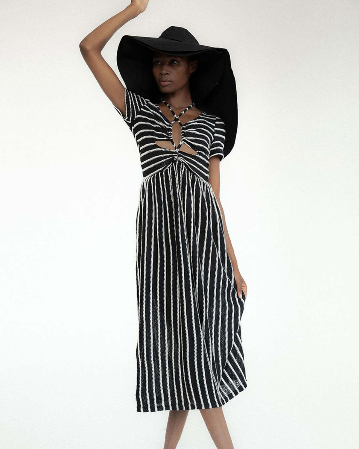 Tach Clothing Simona Knit Dress Black/White Garmentory