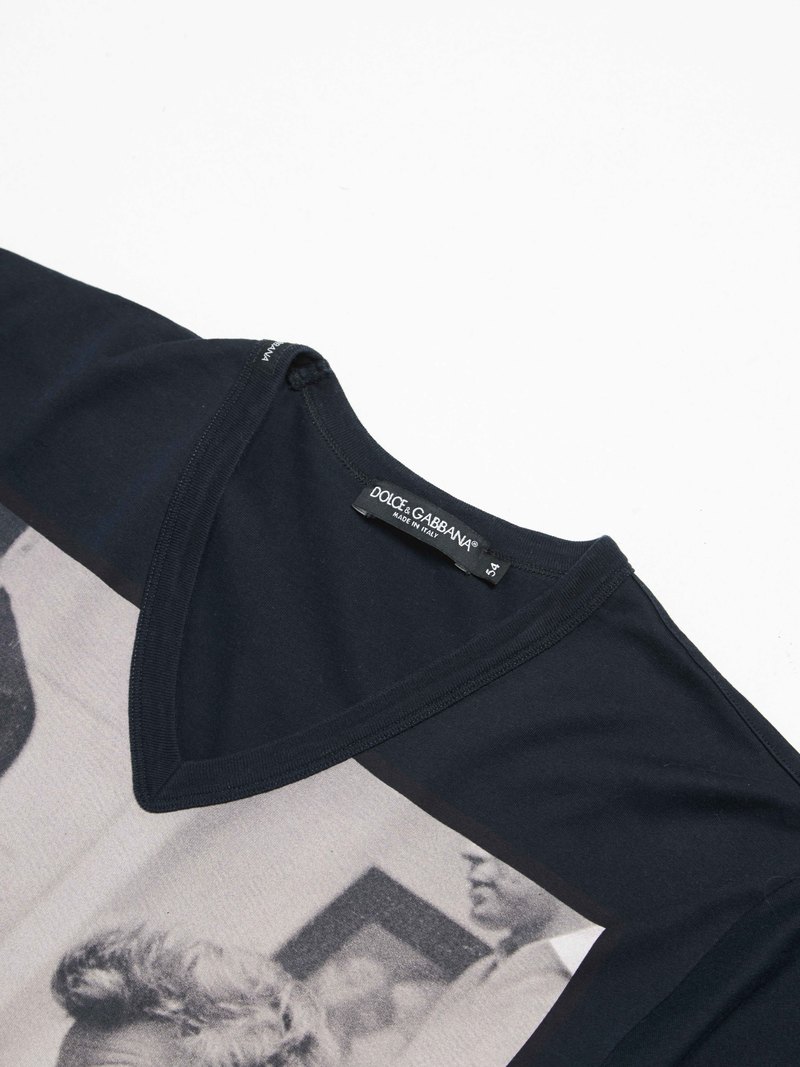 Dolce & Gabbana M JAMES DEAN Printed Cotton T-shirt - Navy