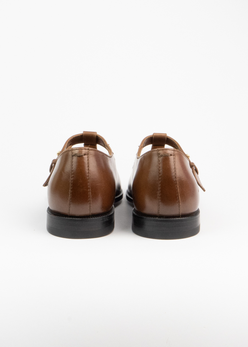 SAJA T-BAR FLATS - WALNUT BROWN