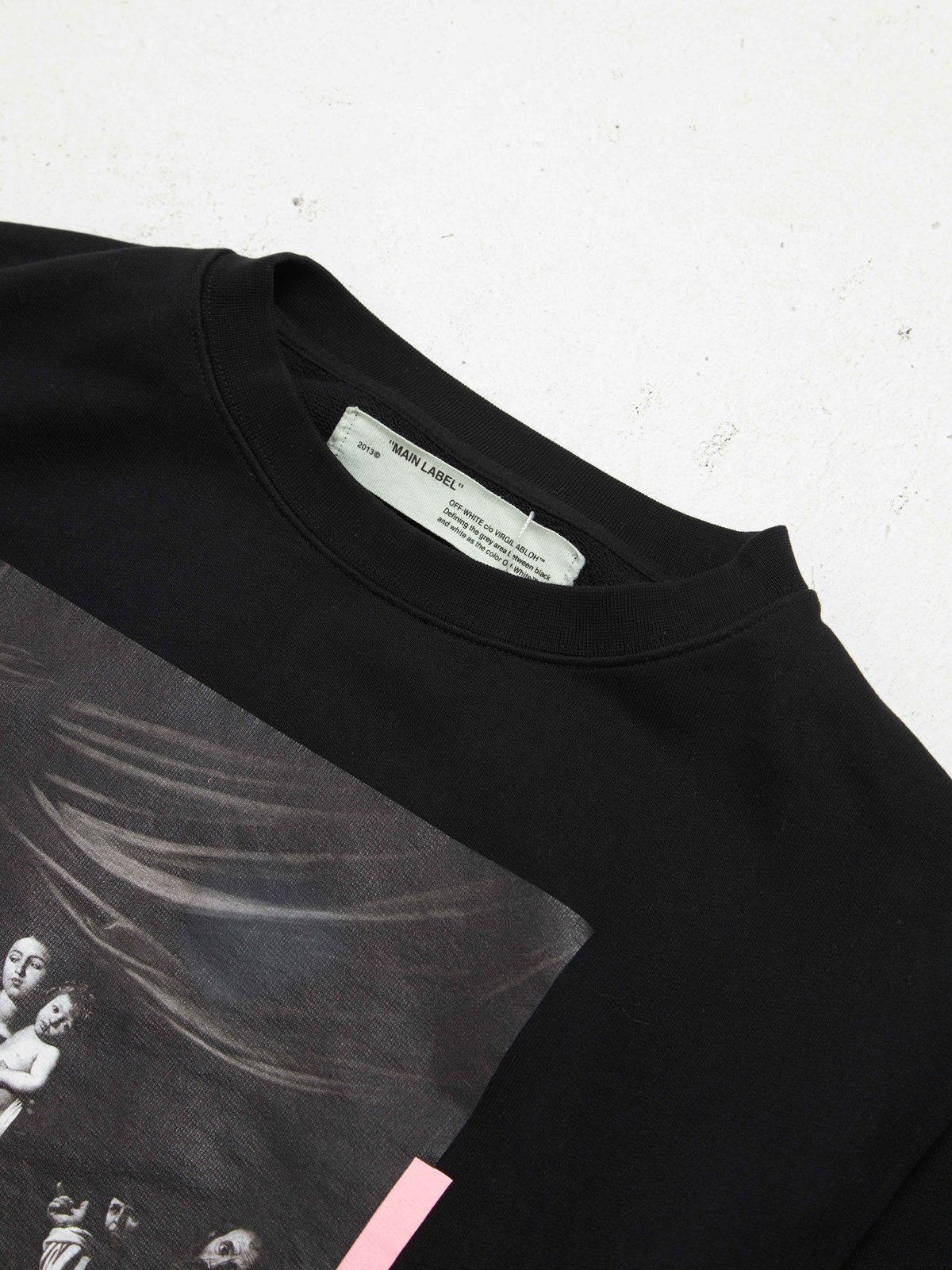 Off-White M MIRROR Printed Back Logo Cotton Sweatshirt