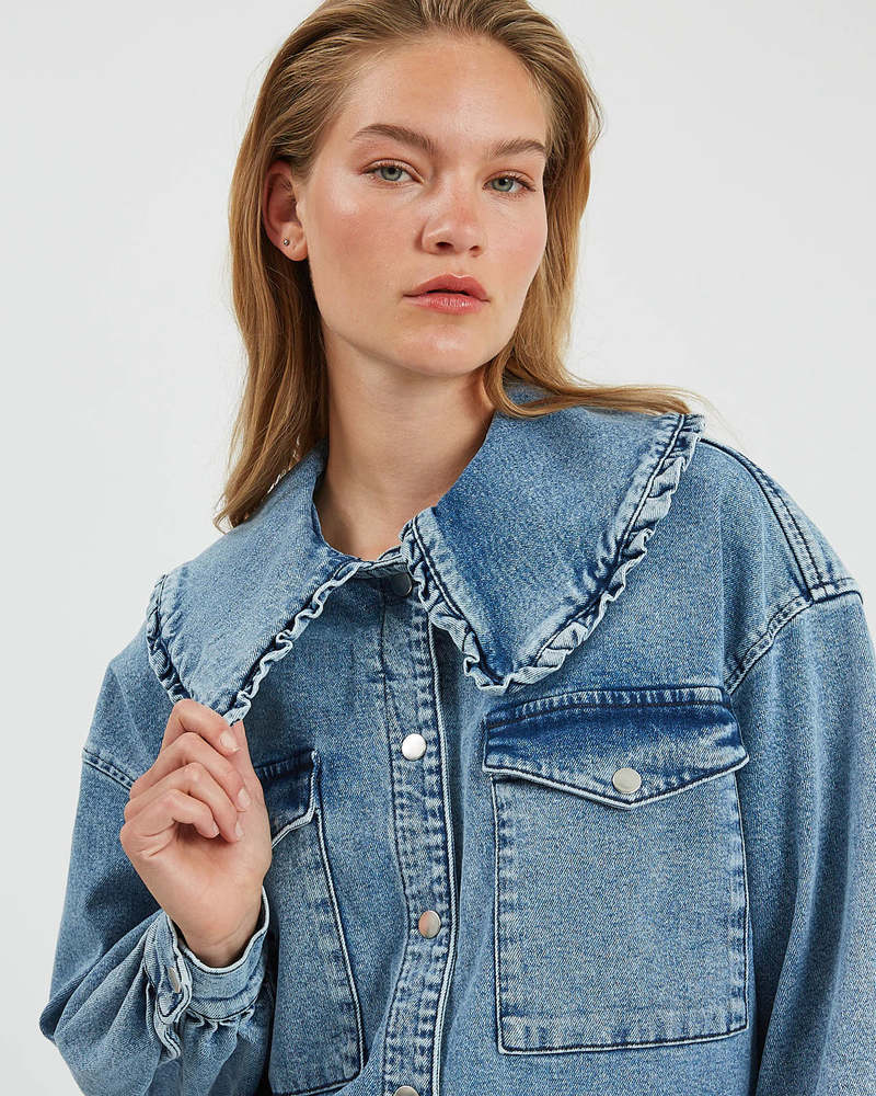 Minimum Amiralina Denim Jacket - Light Blue | Garmentory