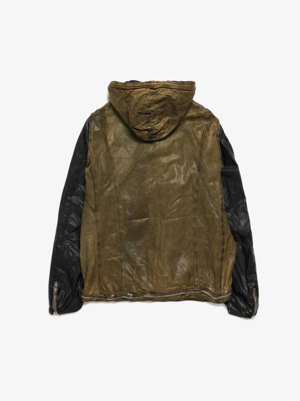 Giorgio Brato M Zip Details Black Sleeve Hood Zipped leather