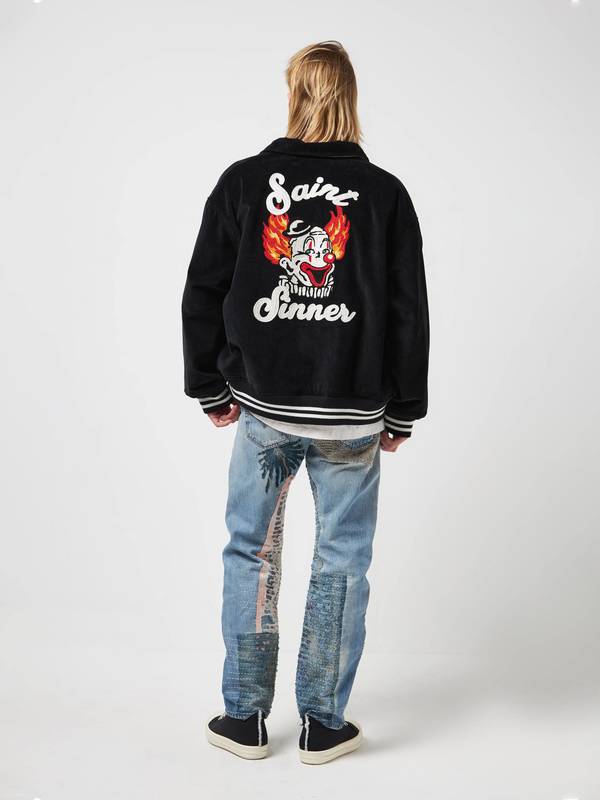 Pre-Loved] Saint Michael M Corduroy Front Logo Back Clown Printed