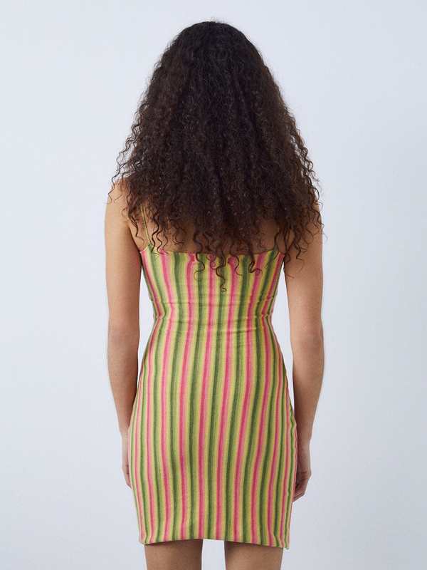 Gimaguas Simi Dress - Brown and Red Stripes | Garmentory