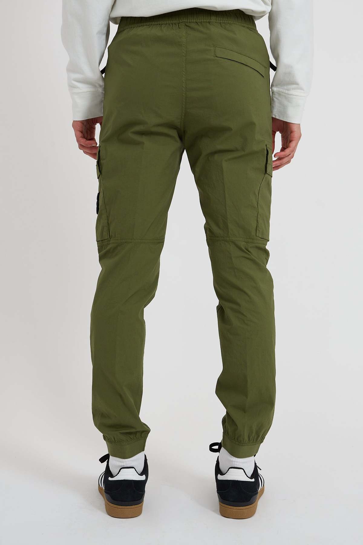 Stone Island Stretch Cotton Tela Paracadute Cargo Pants - Olive