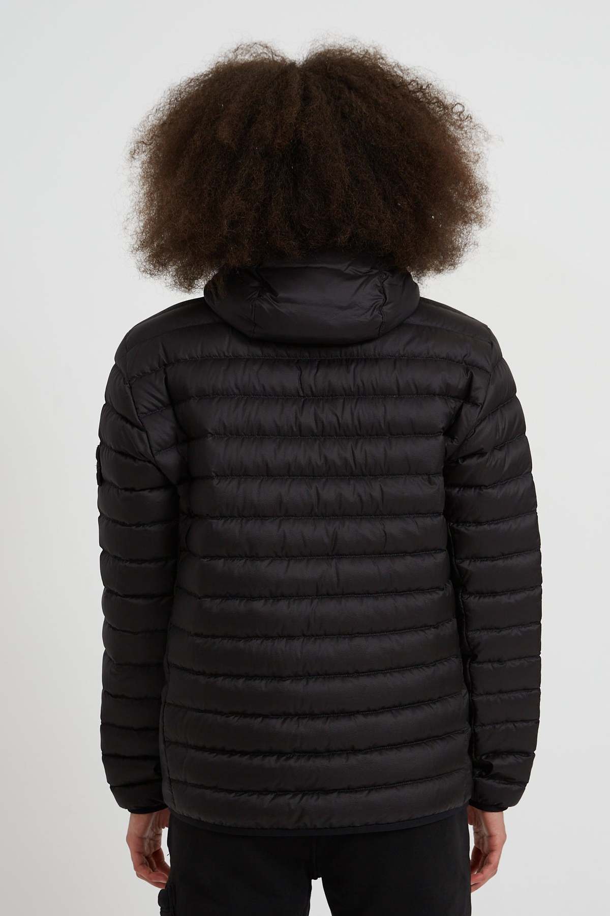 Stone Island Bio-Based Ripstop Nylon Hooded Down Jacket - Black