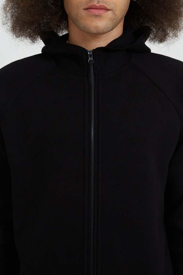 Stone Island GHOST Soft Cotton Double Faced Hooded Cardigan Knit