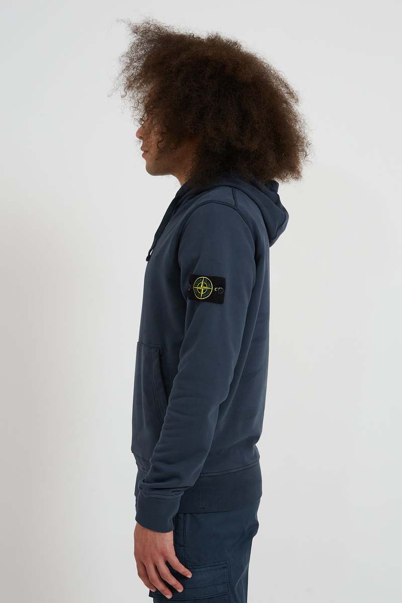 Stone Island Cotton Fleece Garment Dyed Hooded Sweatshirt Stone Island Cotton Fleece Garment Dyed Hooded Sweatshirt