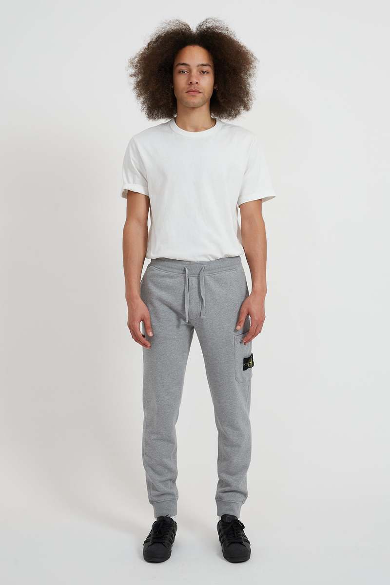 Stone Island Cotton Fleece Garment Dyed Jogging Sweat Pants