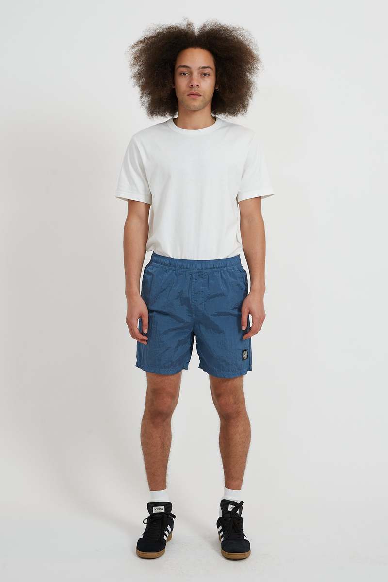 Stone Island Nylon Metal Econyl Swim Trunks - Mid Blue Stone Island Nylon Metal Econyl Swim Trunks - Mid Blue