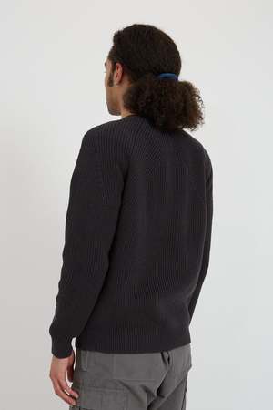 Batoner Signature Cotton Crew Neck Sweater - Navy | Garmentory