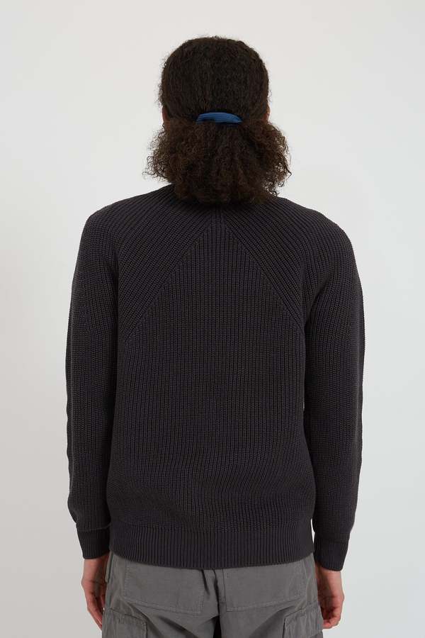 Batoner Signature Cotton Crew Neck Sweater - Navy | Garmentory