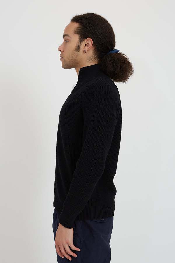 batoner signature zipper cardigan