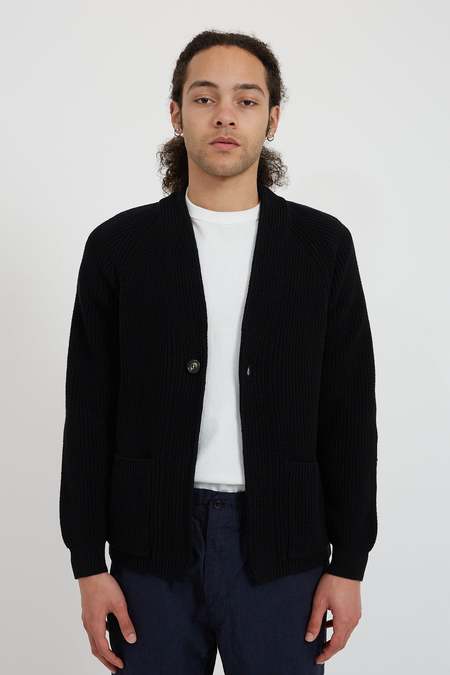 Batoner Signature Cotton Shawl Cardigan - Black