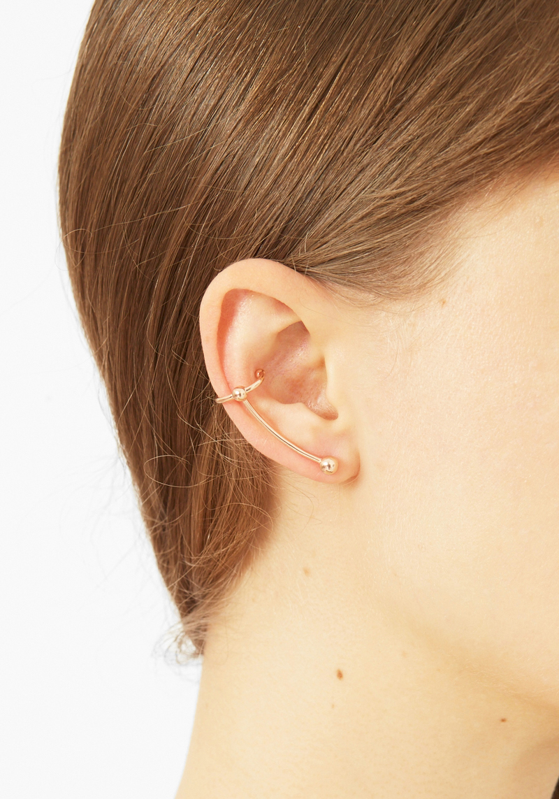 Maria Black Rose Gold Helix Ear Crawler Garmentory