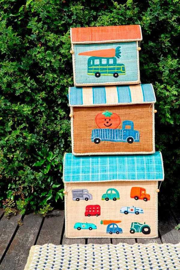 Kids Rice Medium Toy Basket Cars Design Garmentory