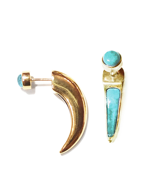 Pamela Love Inlay Horn Ear Jacket in Gold & Turquoise Pamela Love Inlay Horn Ear Jacket in Gold & Turquoise