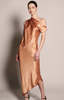 KES Full Length Asymmetric Drop Shoulder Dress - Almond - Thumbnail 6