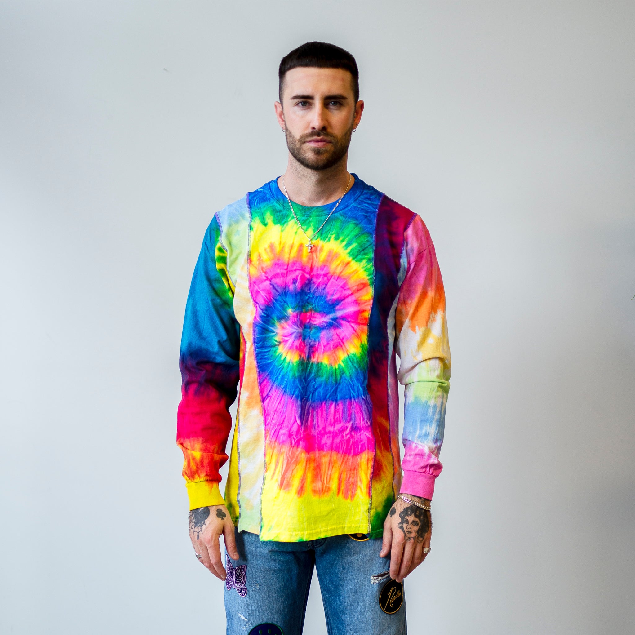 Needles 7cut s/s tee used tie dye tシャツ 橙 Needles 7cut s/s tee used tie dye tシャツ 橙 - メルカリ