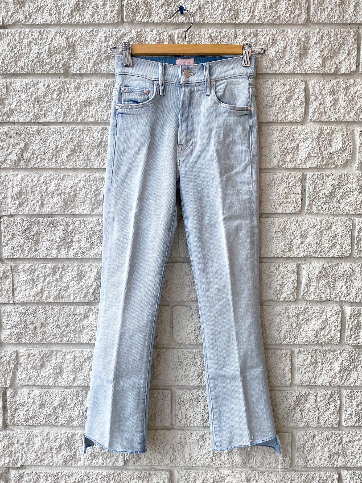 Mother Denim THE INSIDER CROP STEP FRAY 
