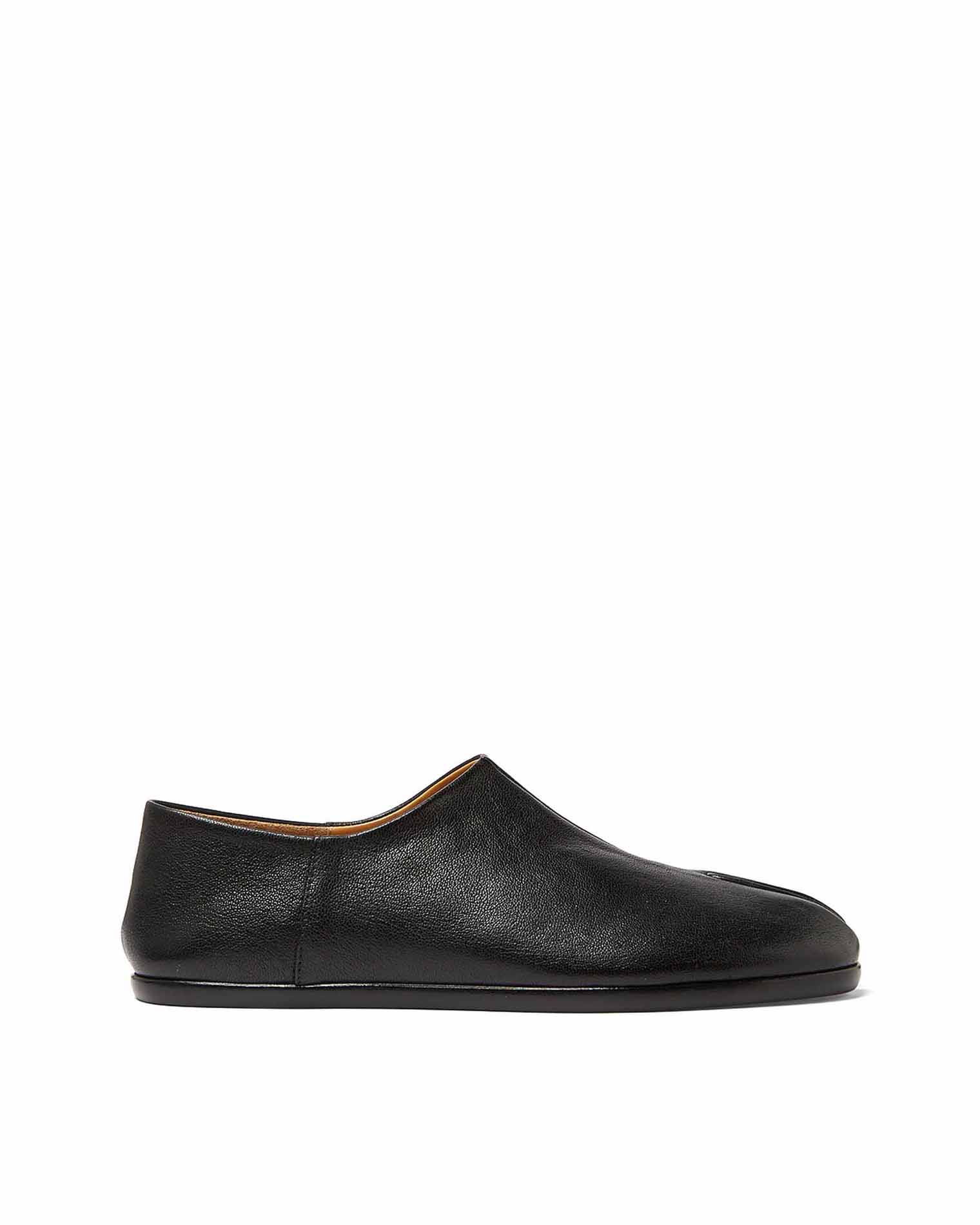 Maison Margiela Slip on Tabi Leather Shoes - Black | Garmentory display picture 1