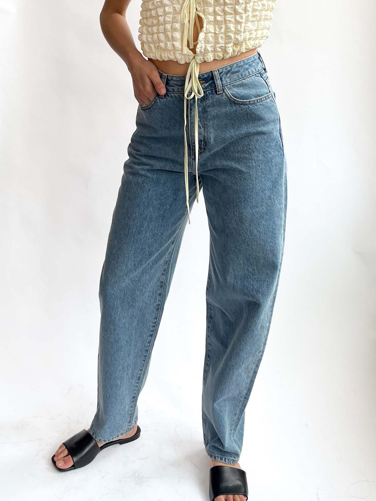 ◎AMOMENTO◎ RECYCLED COTTON DENIM 2COLORS AMCOPMW01DN Designer fashion, Seoul-fully created | W Concept