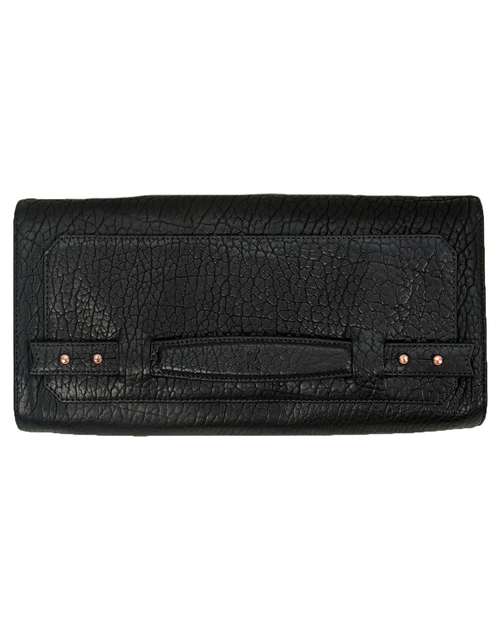 Parabellum Didion Clutch in Black Bison with Copper Hardware Parabellum Didion Clutch in Black Bison with Copper Hardware
