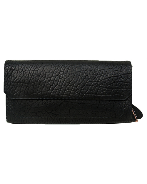 Parabellum Didion Clutch in Black Bison with Copper Hardware Parabellum Didion Clutch in Black Bison with Copper Hardware