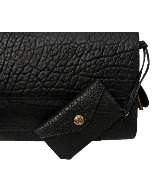 Parabellum Didion Clutch in Black Bison with Copper Hardware Parabellum Didion Clutch in Black Bison with Copper Hardware