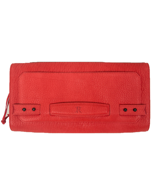 Parabellum Didion Clutch in Tomato Bison with Black Hardware Parabellum Didion Clutch in Tomato Bison with Black Hardware