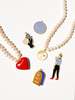 MATTER MATTERS Love Pearl Necklace - Red/Pearl - Thumbnail 10