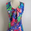 90's bright floral maxi dress - Thumbnail 2